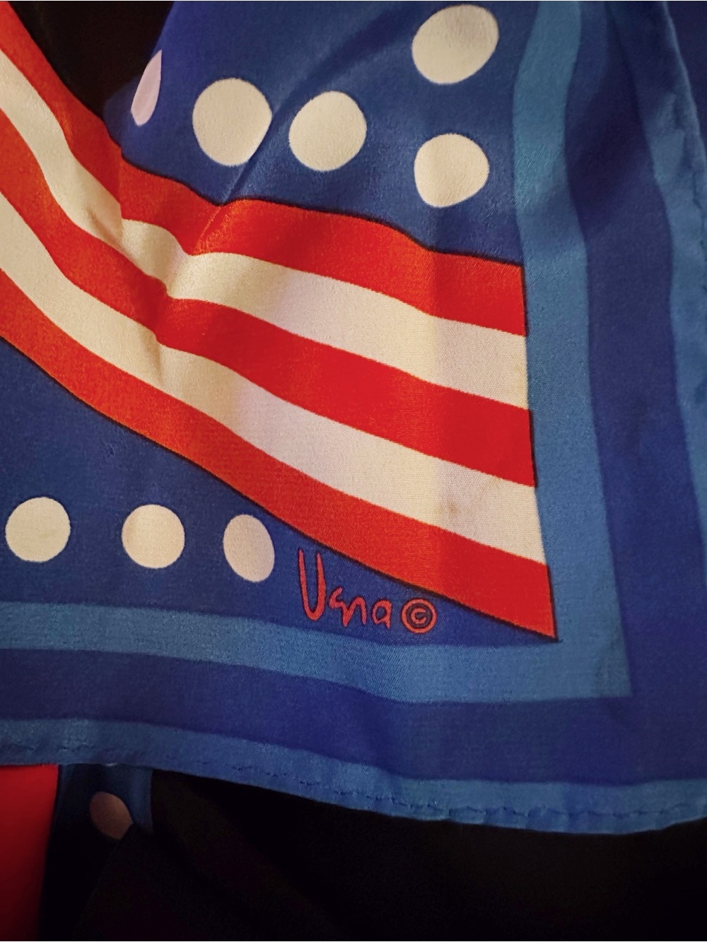 Vintage Vera Silk Scarf Flag 4th Forth of July Independence Americana - Picture 2 of 6